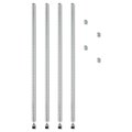 Fine-Line Stackable Posts For Wire Shelving  36  h  Silver  4 Pack FI40443
